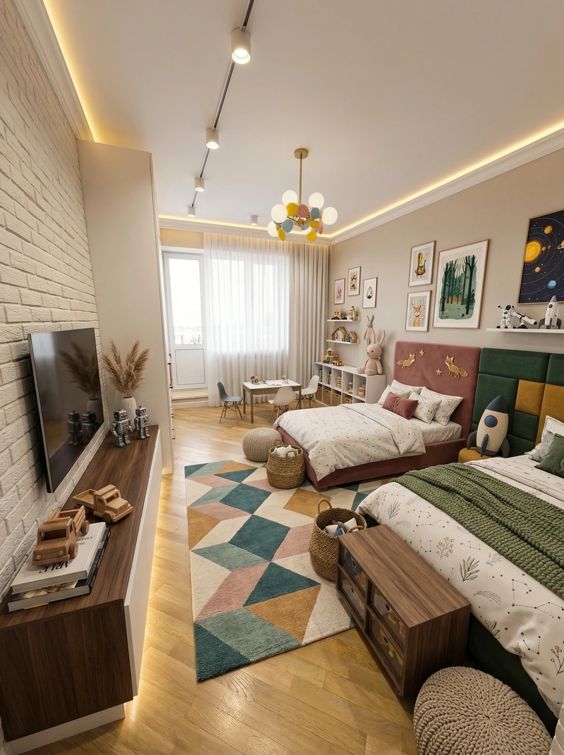 Дизайн интерьера в стиле Эклектика — Спальня от нейросети RoomGPT