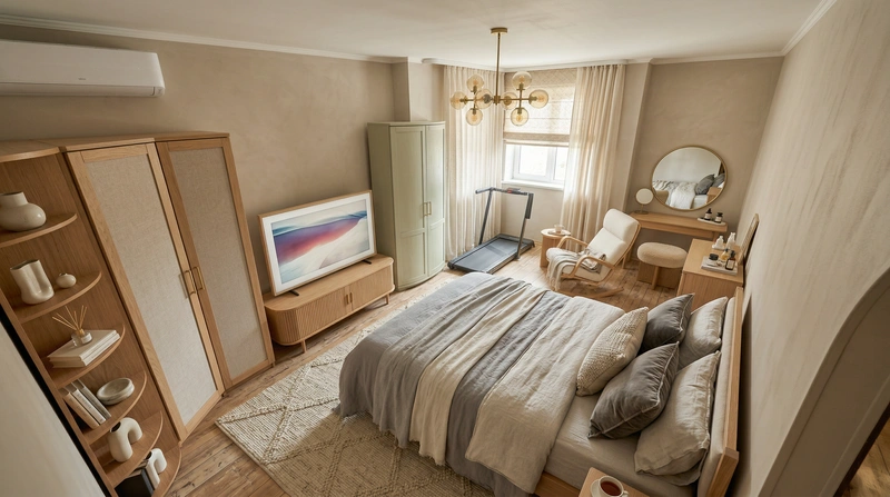 Дизайн интерьера в стиле Хюгге — Спальня от нейросети RoomGPT