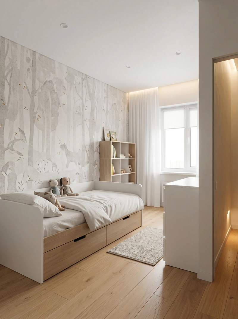 Дизайн интерьера в стиле Минимализм — Детская от нейросети RoomGPT