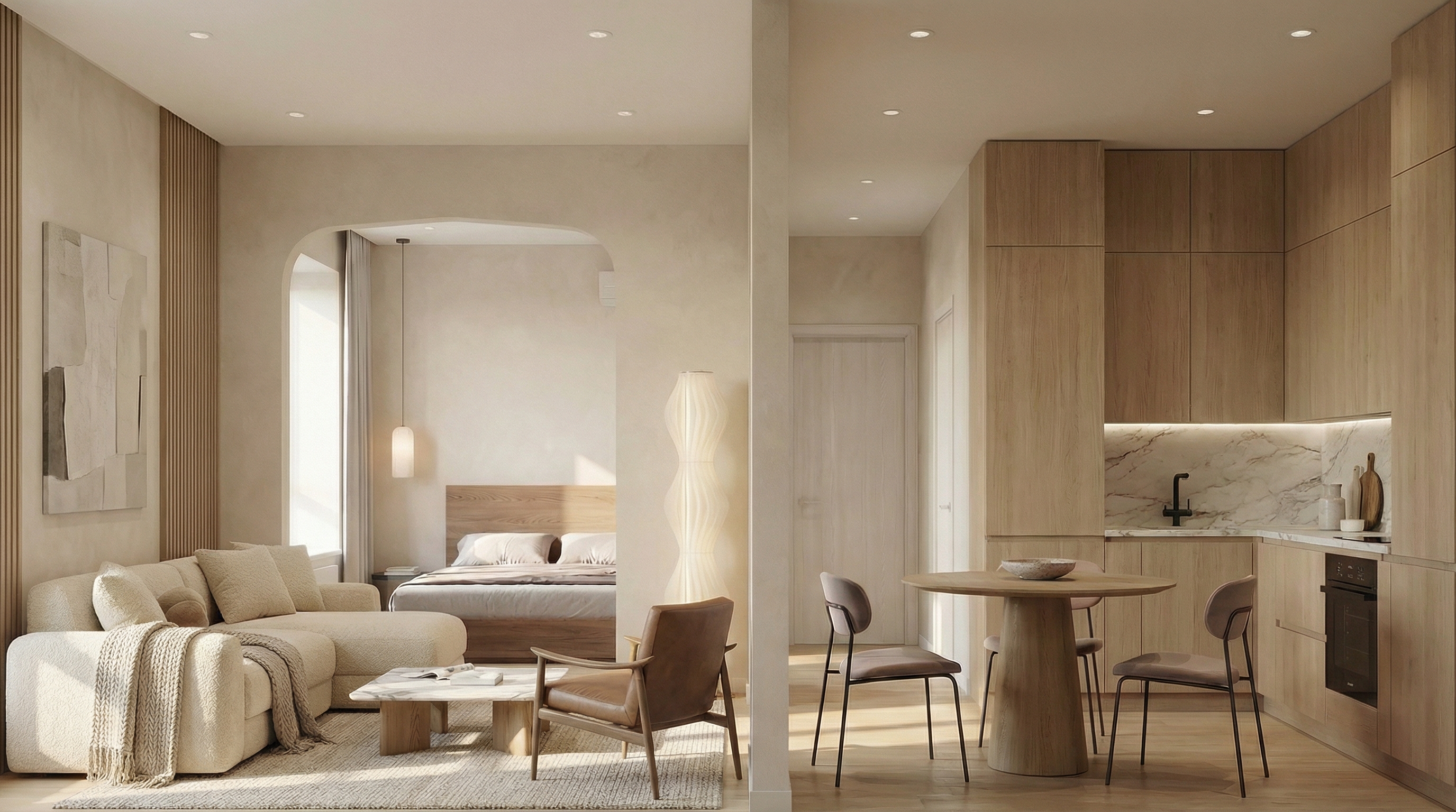 Дизайн гостиной в стиле Сканди — фото интерьера от нейросети RoomGPT