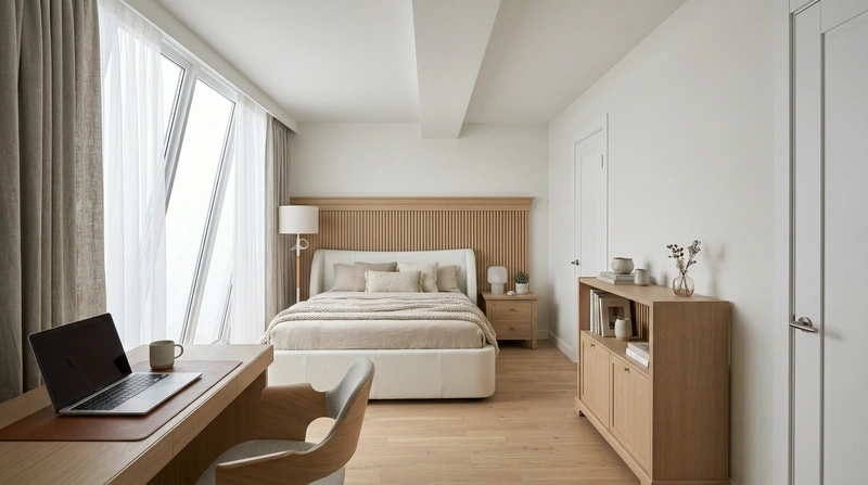 Дизайн интерьера в стиле Хюгге — Спальня от нейросети RoomGPT