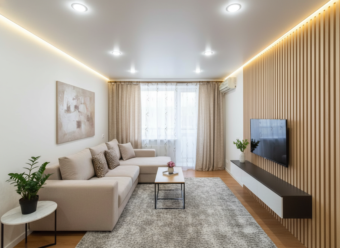 Дизайн гостиной в стиле Минимализм — фото интерьера от нейросети RoomGPT