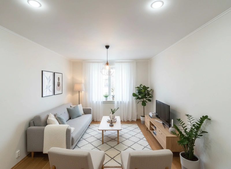 Дизайн интерьера в стиле Хюгге — Гостиная от нейросети RoomGPT