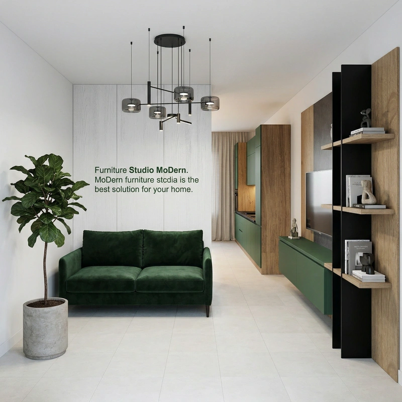 Дизайн интерьера в стиле Контемпорари — Кухня от нейросети RoomGPT