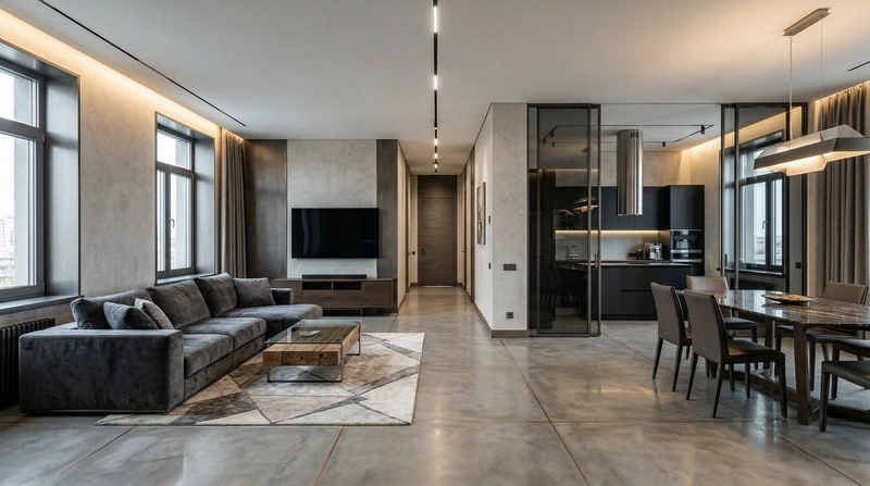 Дизайн гостиной в стиле Контемпорари — фото интерьера от нейросети RoomGPT