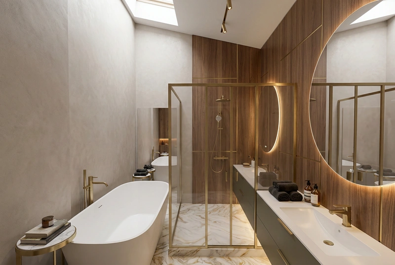 Дизайн интерьера в стиле Контемпорари — Ванная от нейросети RoomGPT