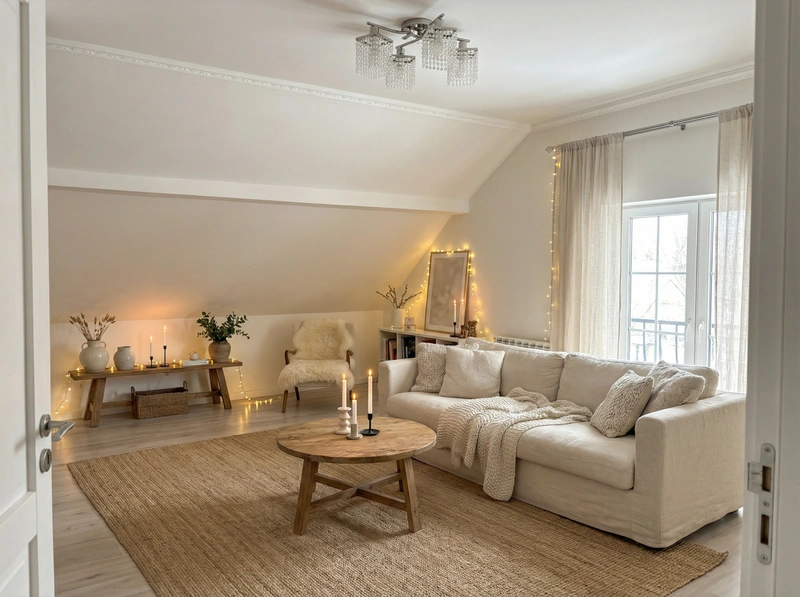 Дизайн интерьера в стиле Хюгге — Гостиная от нейросети RoomGPT