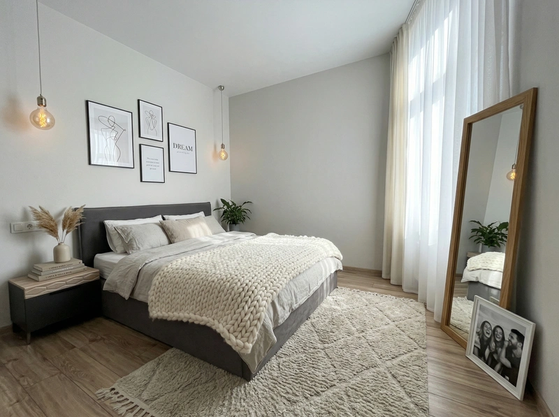 Дизайн спальни в стиле Без стиля — фото интерьера от нейросети RoomGPT