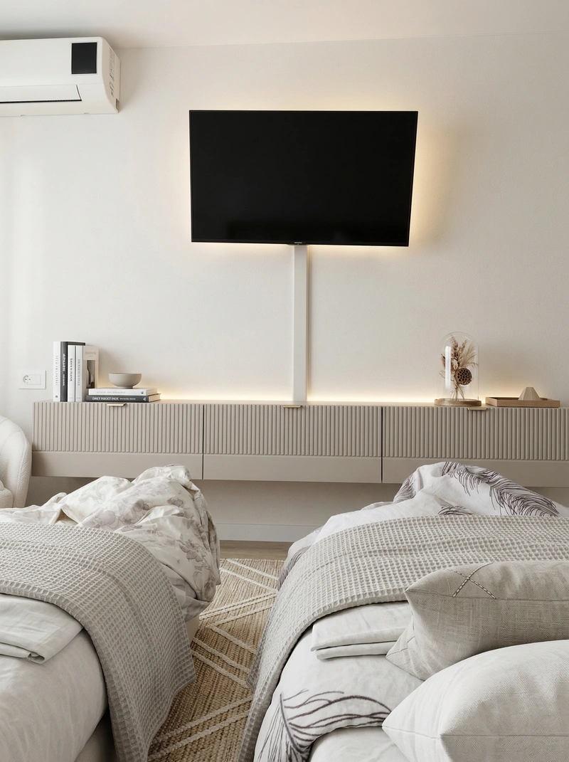 Дизайн интерьера в стиле Минимализм — Спальня от нейросети RoomGPT