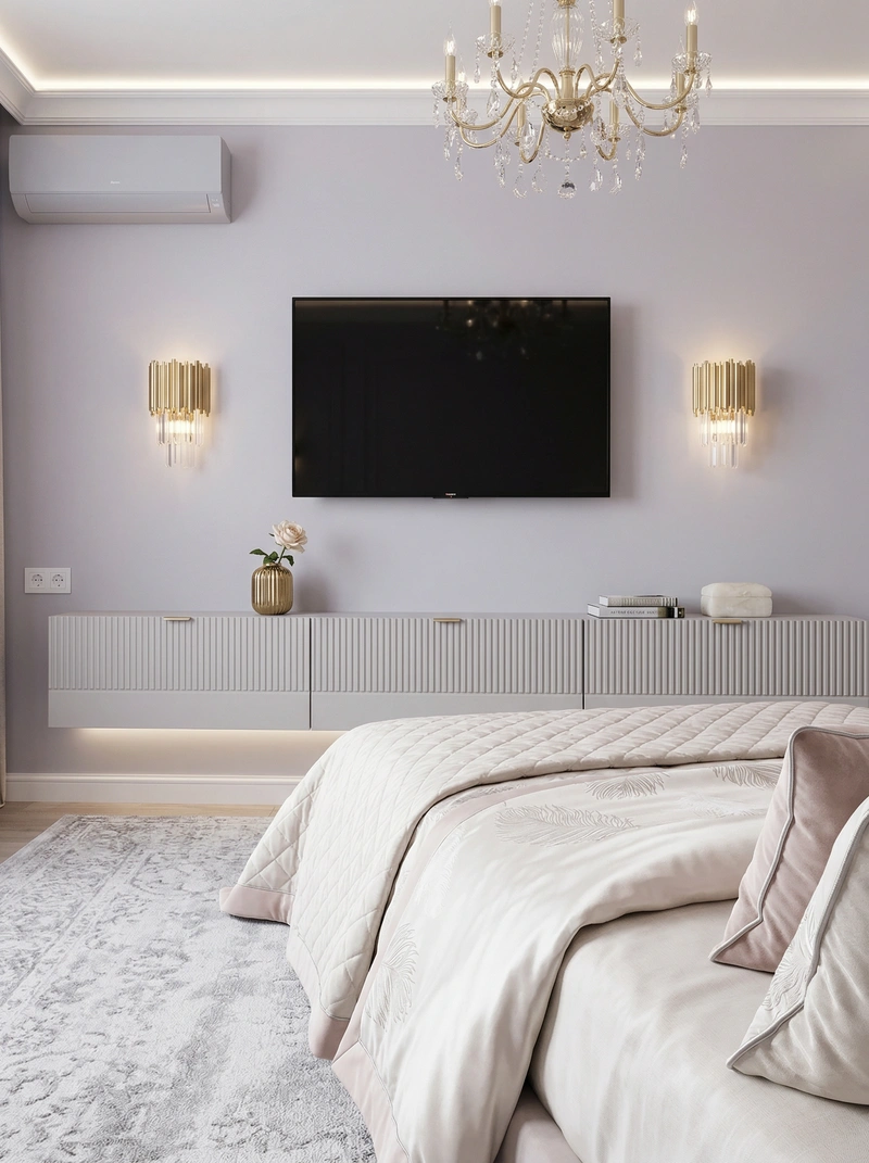 Дизайн интерьера в стиле Неоклассика — Спальня от нейросети RoomGPT