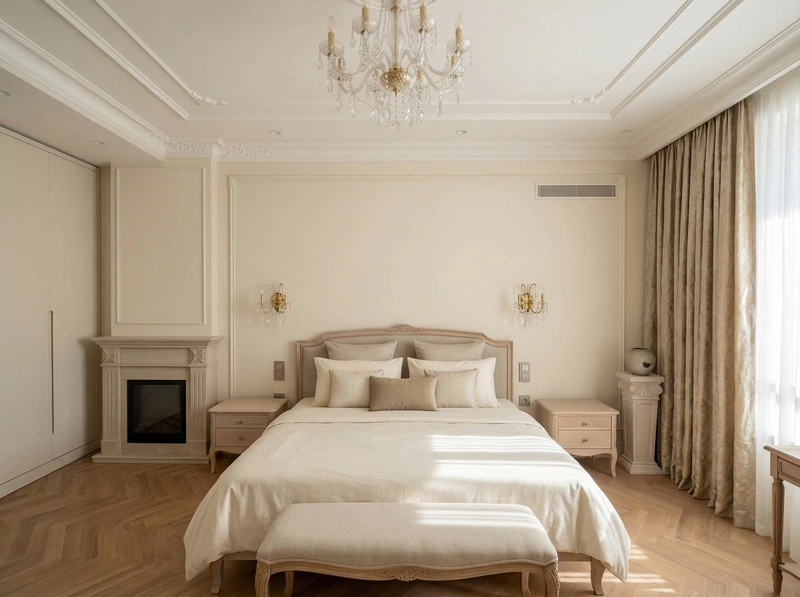 Дизайн спальни в стиле Japandi — фото интерьера от нейросети RoomGPT