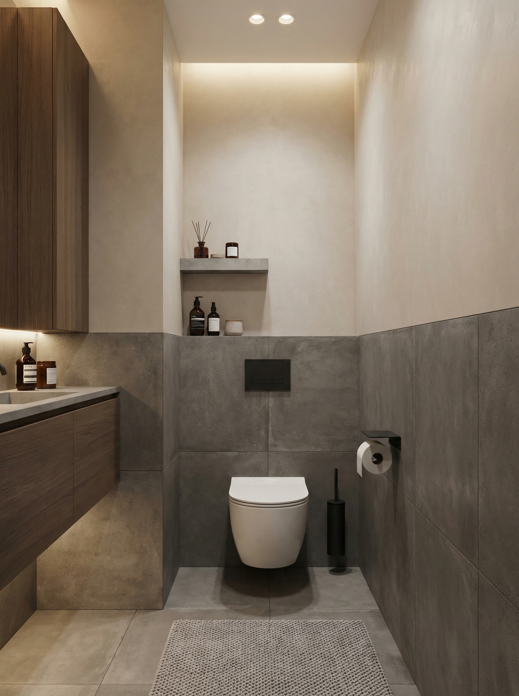 Дизайн ванной в стиле Минимализм — фото интерьера от нейросети RoomGPT