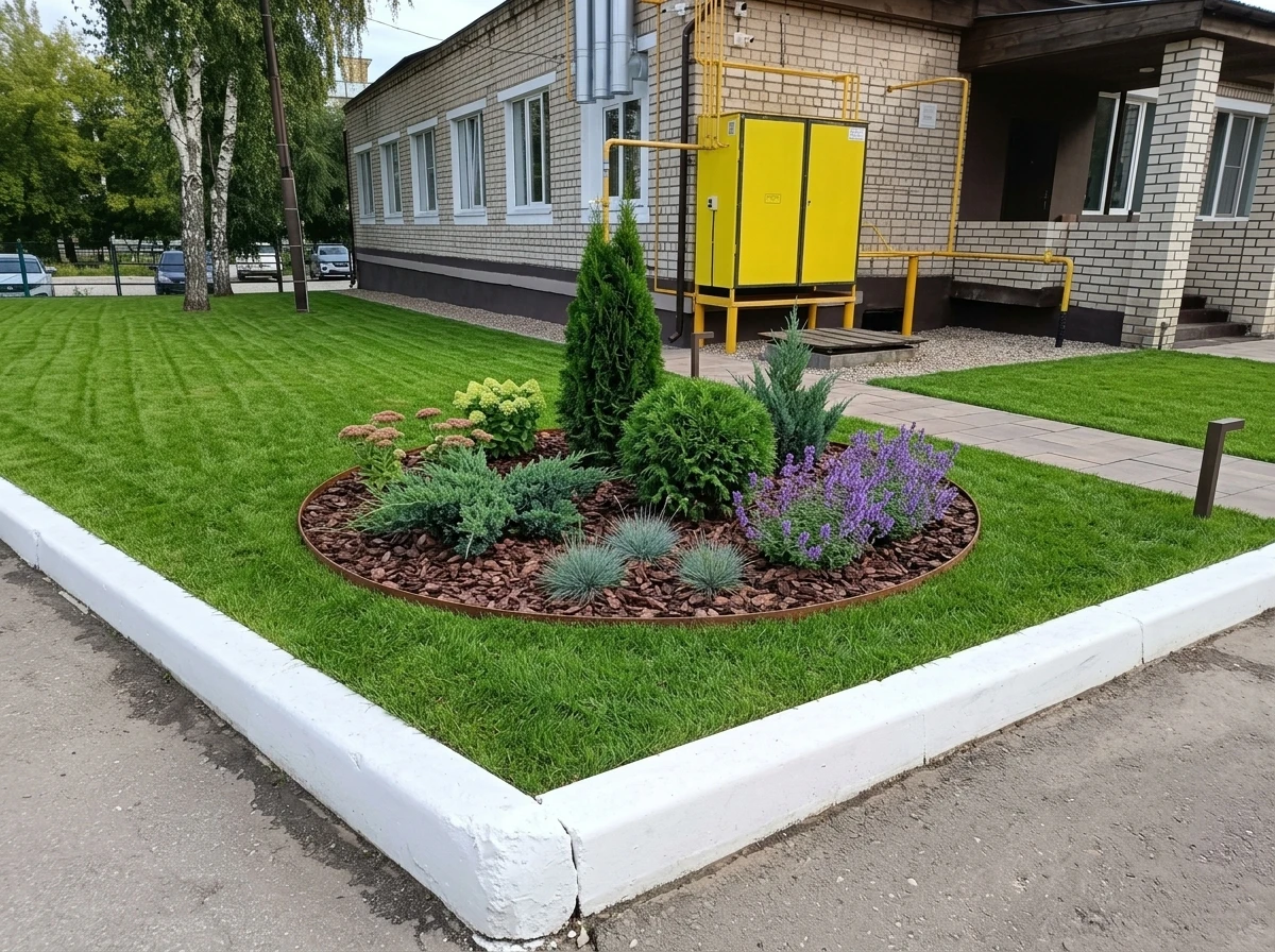 Ландшафтный дизайн в стиле Минимализм — Участок от нейросети RoomGPT