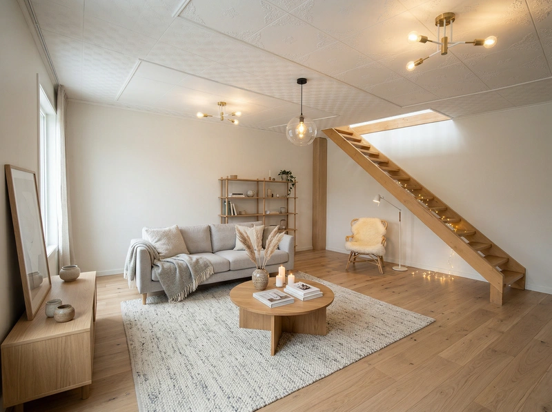 Дизайн интерьера в стиле Хюгге — Гостиная от нейросети RoomGPT