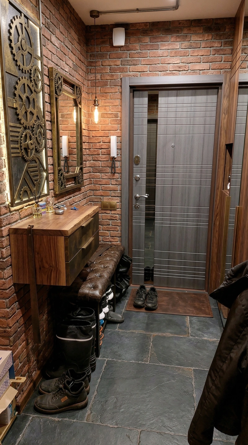 Дизайн интерьера в стиле Лофт — Прихожая от нейросети RoomGPT