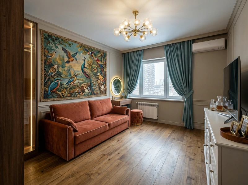 Дизайн интерьера в стиле Классика — Спальня от нейросети RoomGPT