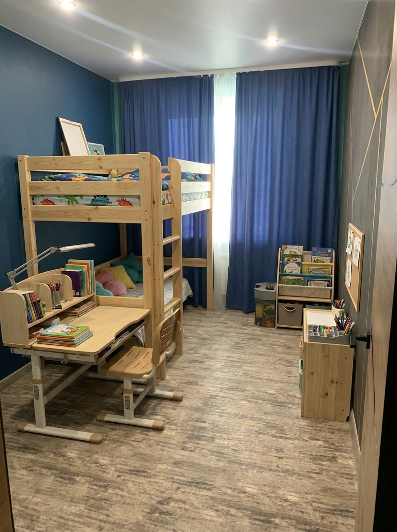 Дизайн детской в стиле Без стиля — фото интерьера от нейросети RoomGPT