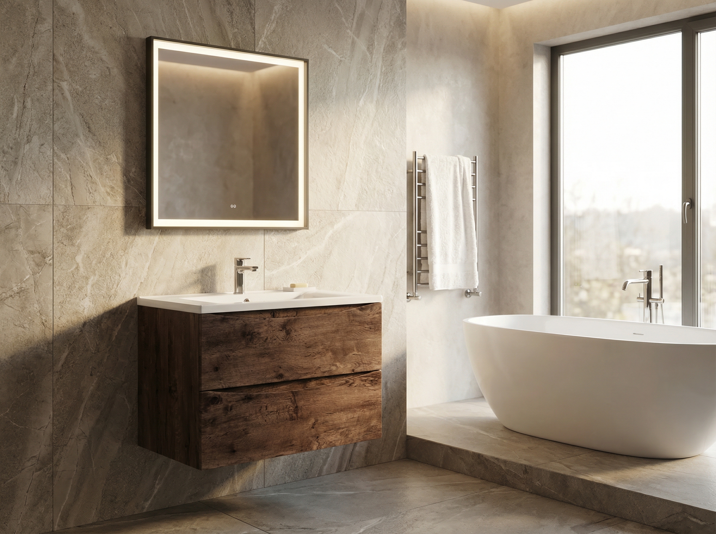 Дизайн ванной в стиле Минимализм — фото интерьера от нейросети RoomGPT