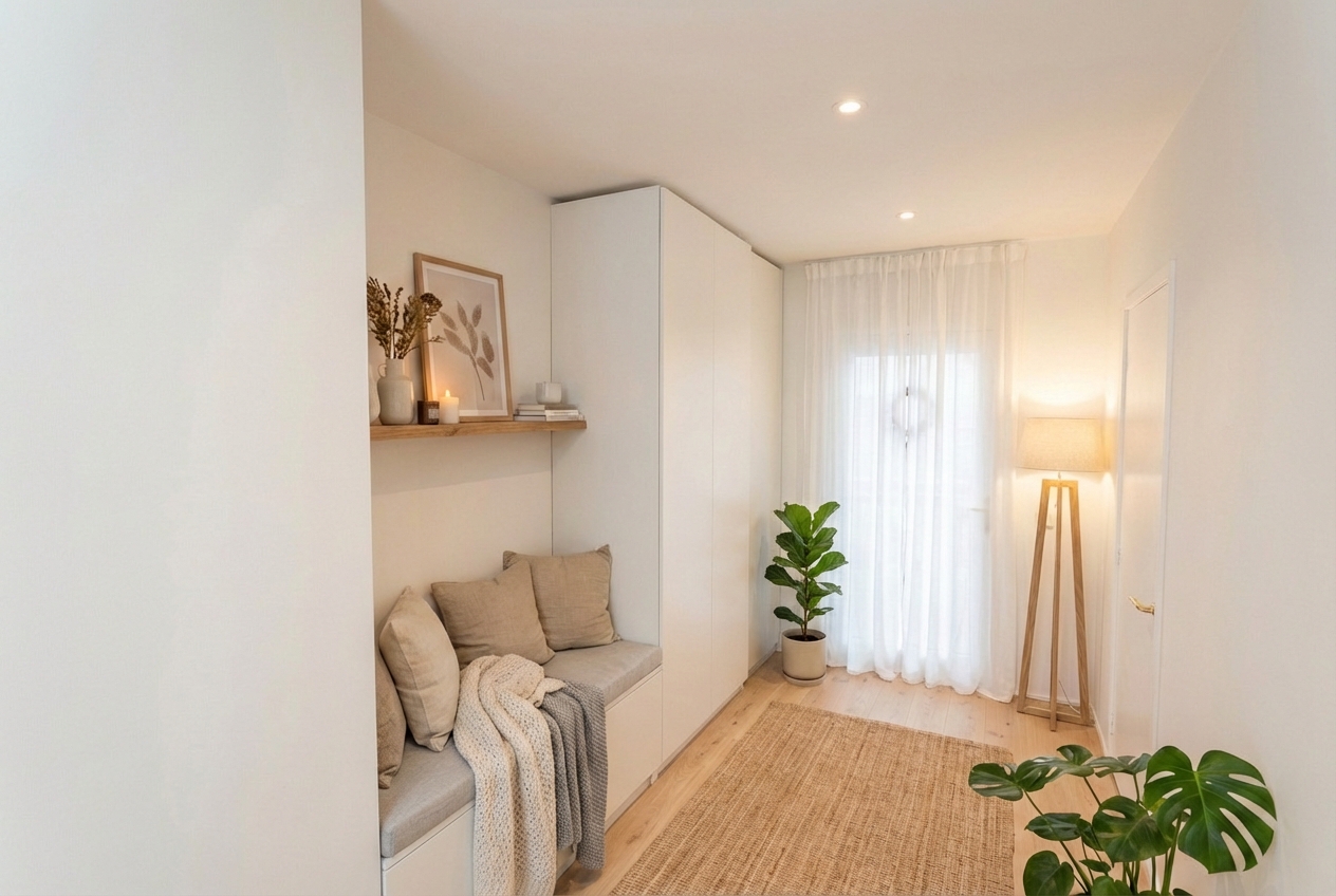 Дизайн гостиной в стиле Хюгге — фото интерьера от нейросети RoomGPT