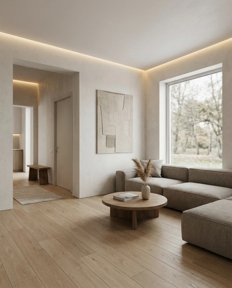 Дизайн интерьера в стиле Минимализм — Гостиная от нейросети RoomGPT
