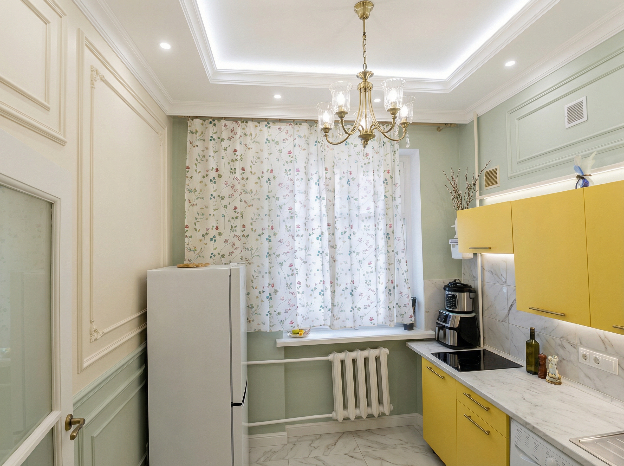 Дизайн кухни в стиле Классика — фото интерьера от нейросети RoomGPT