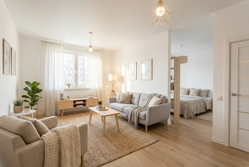 Дизайн интерьера в стиле Хюгге — Гостиная от нейросети RoomGPT