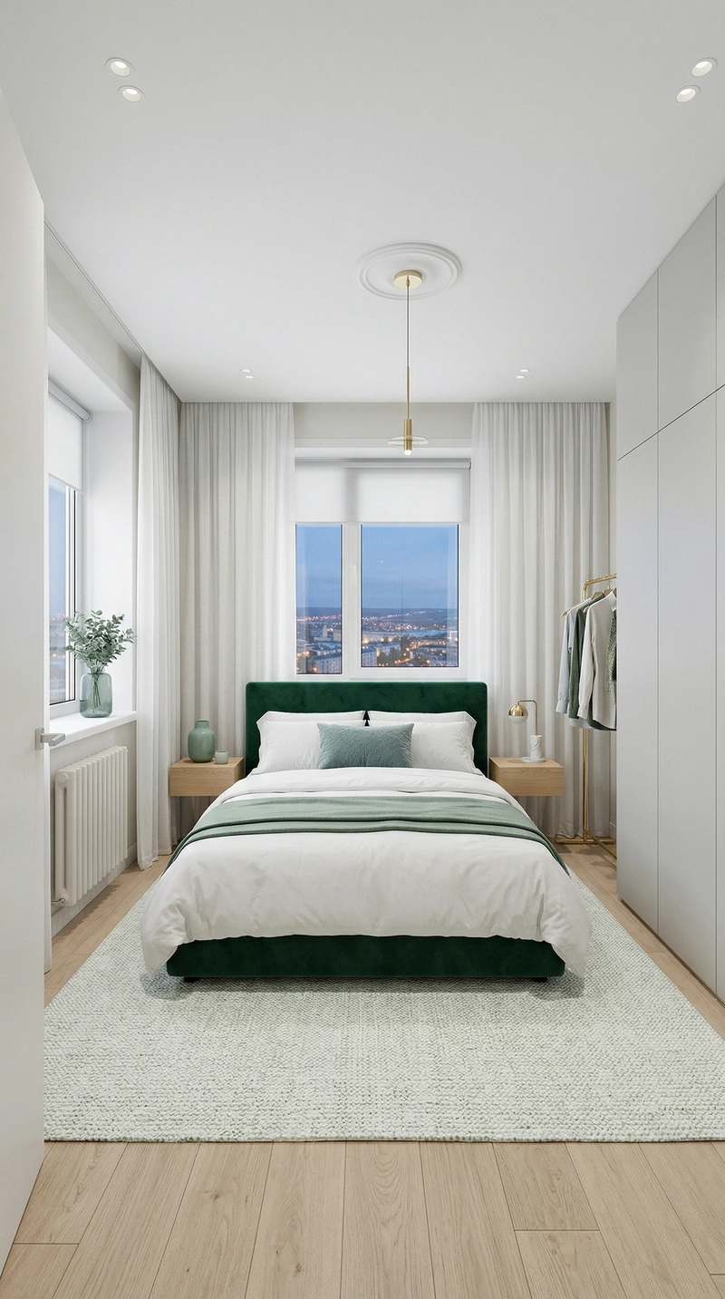 Дизайн спальни в стиле Минимализм — фото интерьера от нейросети RoomGPT