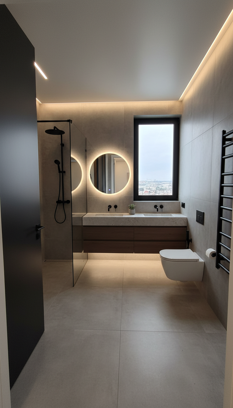 Дизайн ванной в стиле Минимализм — фото интерьера от нейросети RoomGPT