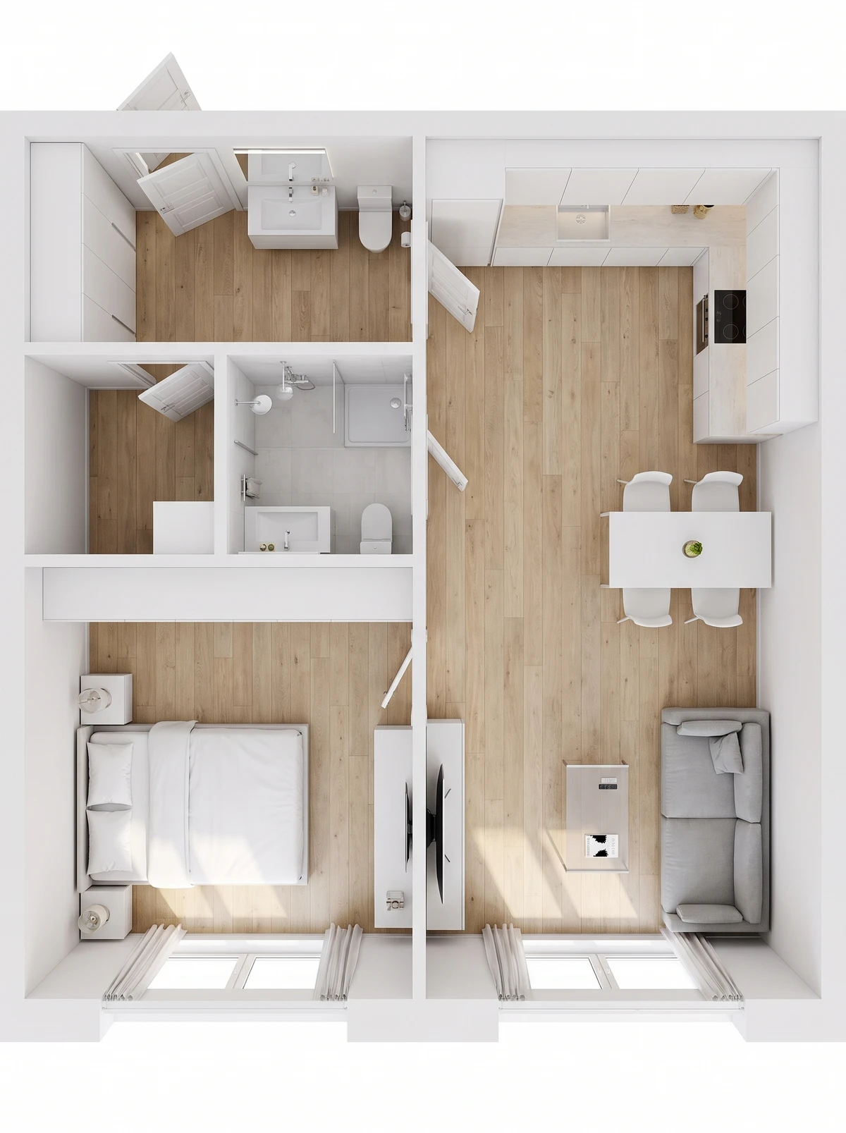 Дизайн гостиной в стиле Минимализм — фото интерьера от нейросети RoomGPT