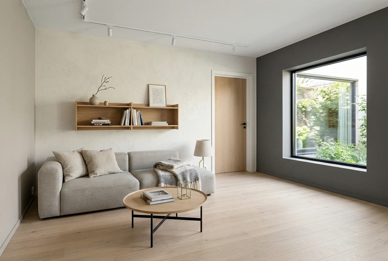 Дизайн интерьера в стиле Сканди — Гостиная от нейросети RoomGPT