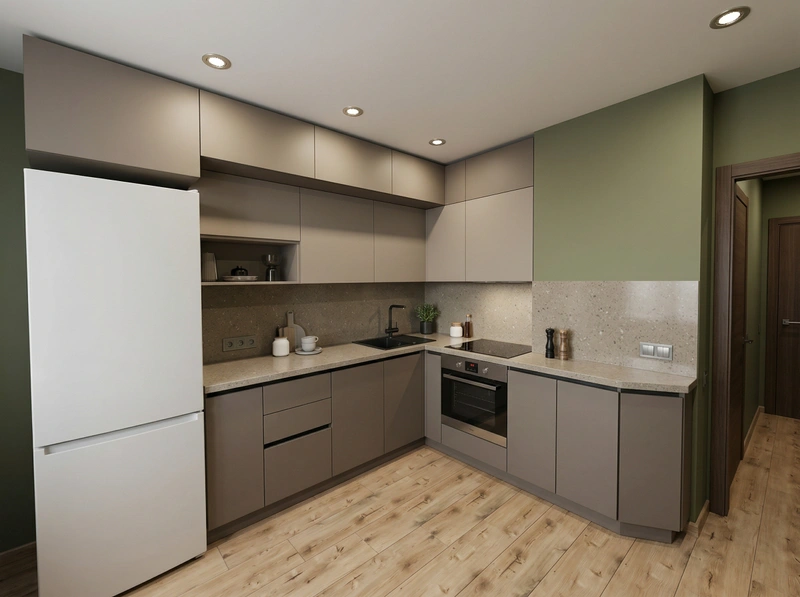 Дизайн кухни в стиле Контемпорари — фото интерьера от нейросети RoomGPT