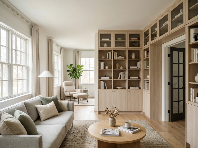 Дизайн интерьера в стиле Сканди — Гостиная от нейросети RoomGPT