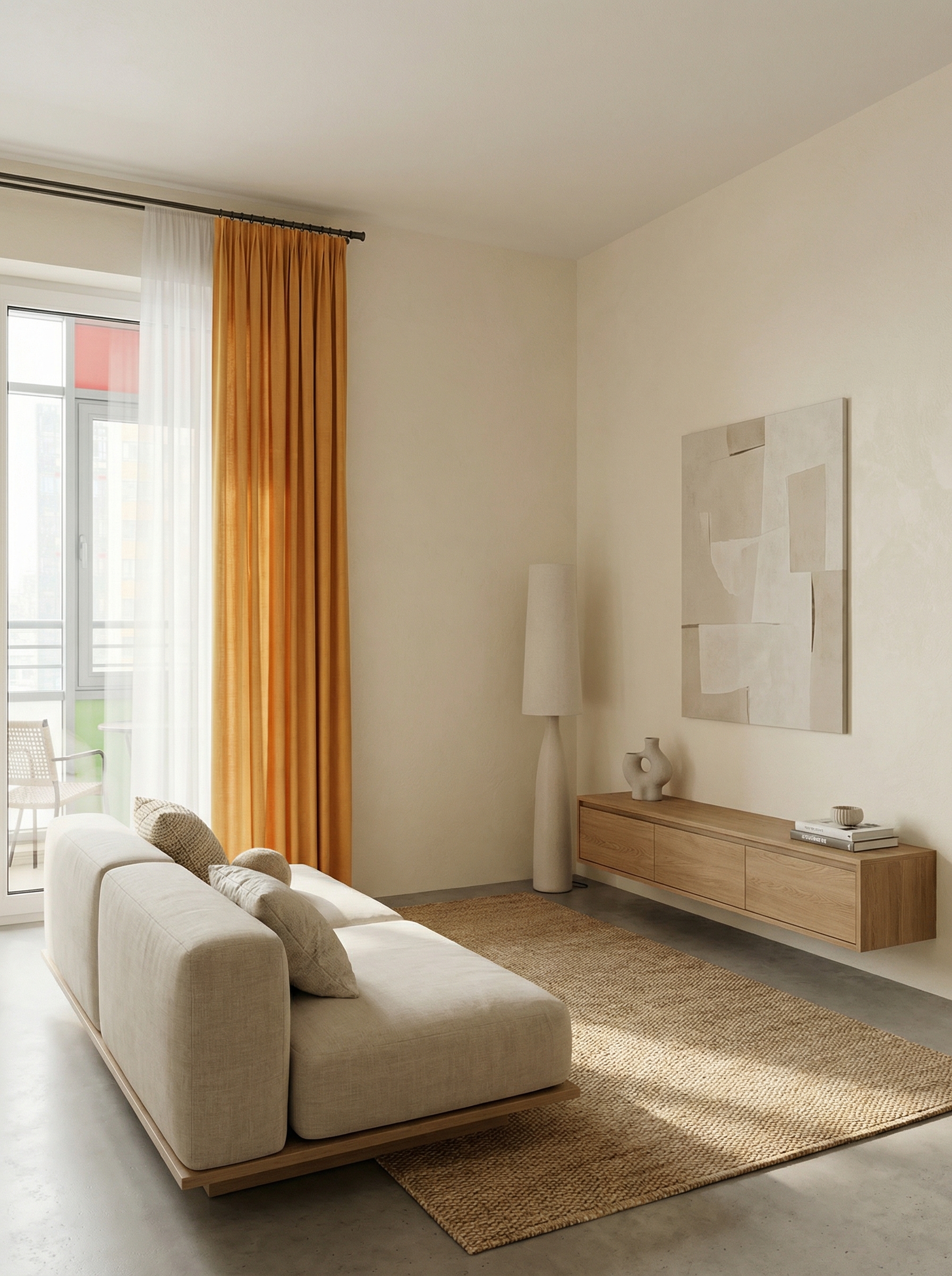 Дизайн гостиной в стиле Минимализм — фото интерьера от нейросети RoomGPT