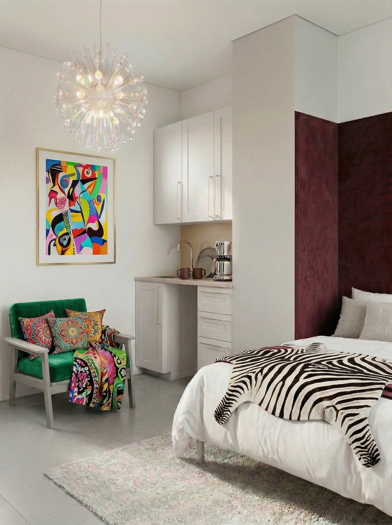 Дизайн интерьера в стиле Эклектика — Гостиная от нейросети RoomGPT