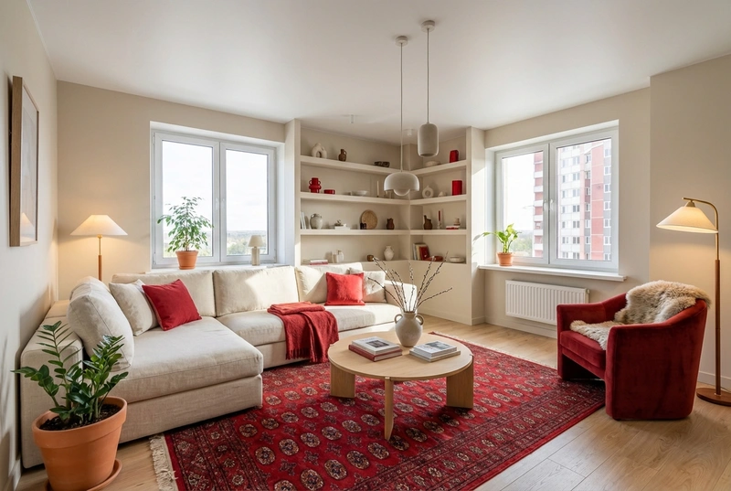 Дизайн интерьера в стиле Сканди — Гостиная от нейросети RoomGPT