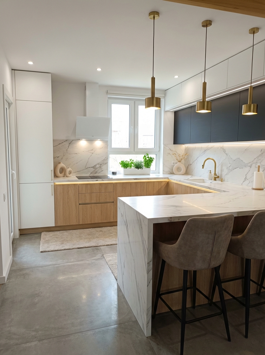 Дизайн кухни в стиле Минимализм — фото интерьера от нейросети RoomGPT