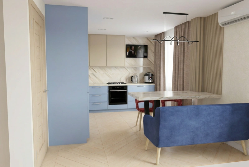 Дизайн кухни в стиле Минимализм — фото интерьера от нейросети RoomGPT