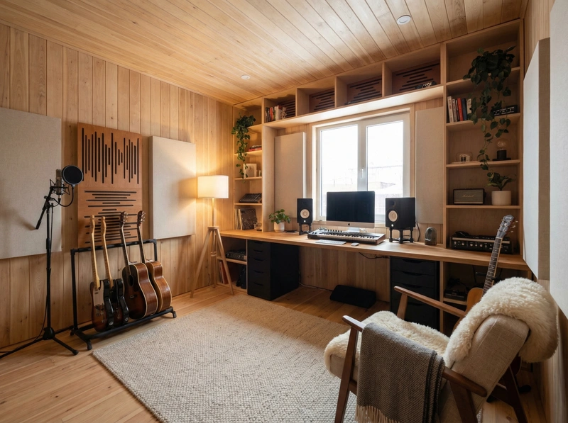 Дизайн интерьера в стиле Хюгге — Кабинет от нейросети RoomGPT