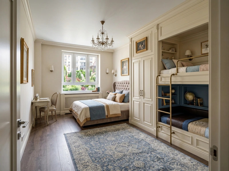 Дизайн интерьера в стиле Классика — Гостиная от нейросети RoomGPT