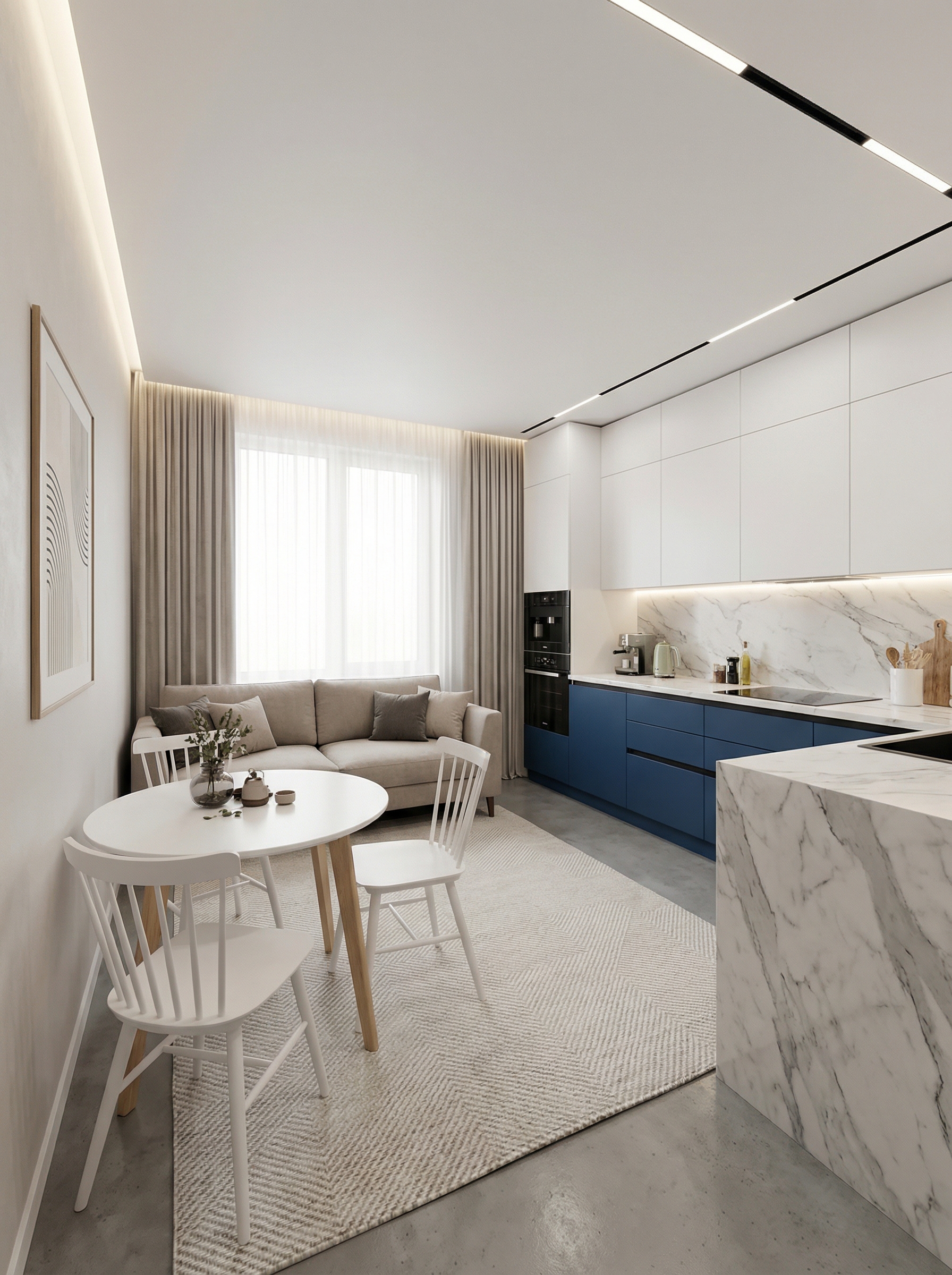 Дизайн кухни в стиле Минимализм — фото интерьера от нейросети RoomGPT