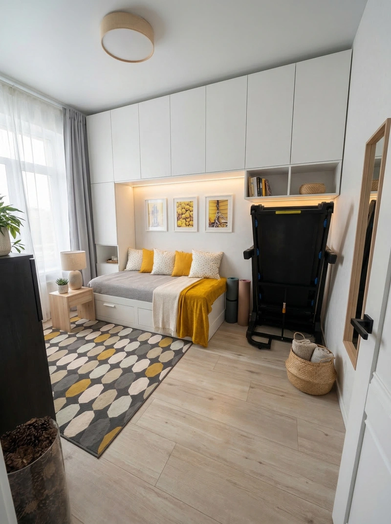 Дизайн спальни в стиле Хюгге — фото интерьера от нейросети RoomGPT