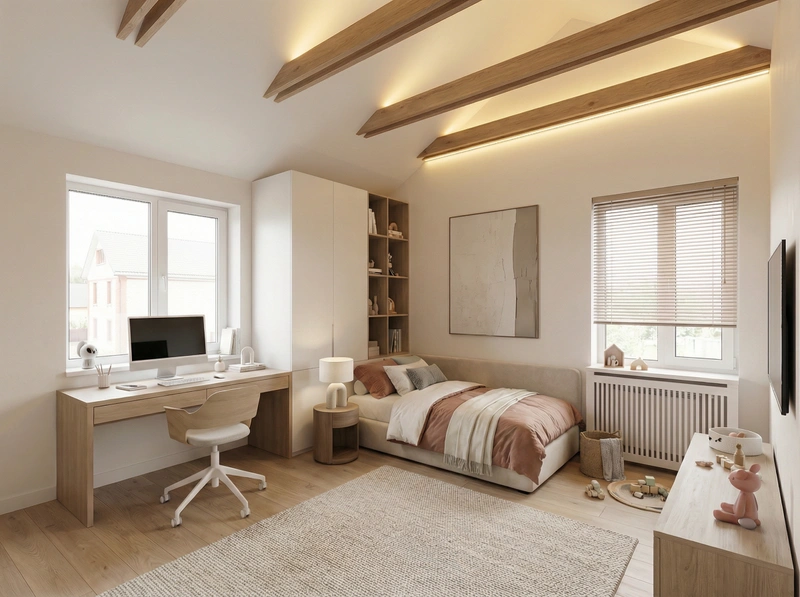 Дизайн интерьера в стиле Контемпорари — Детская от нейросети RoomGPT