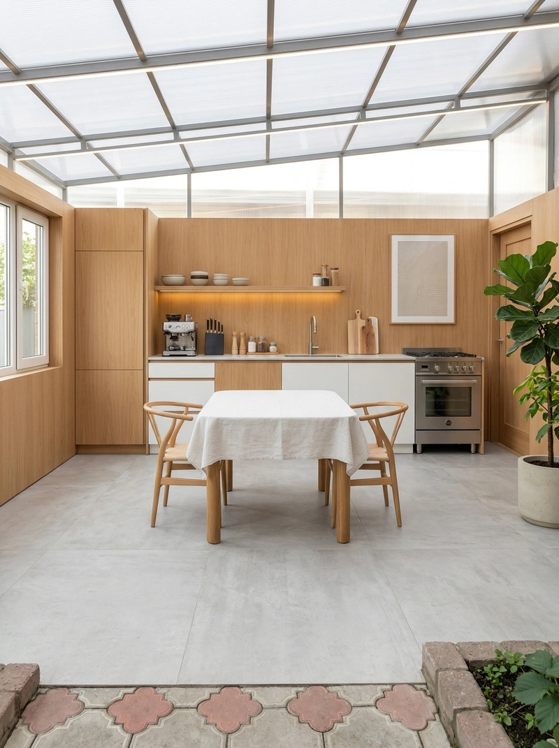 Дизайн кухни в стиле Сканди — фото интерьера от нейросети RoomGPT