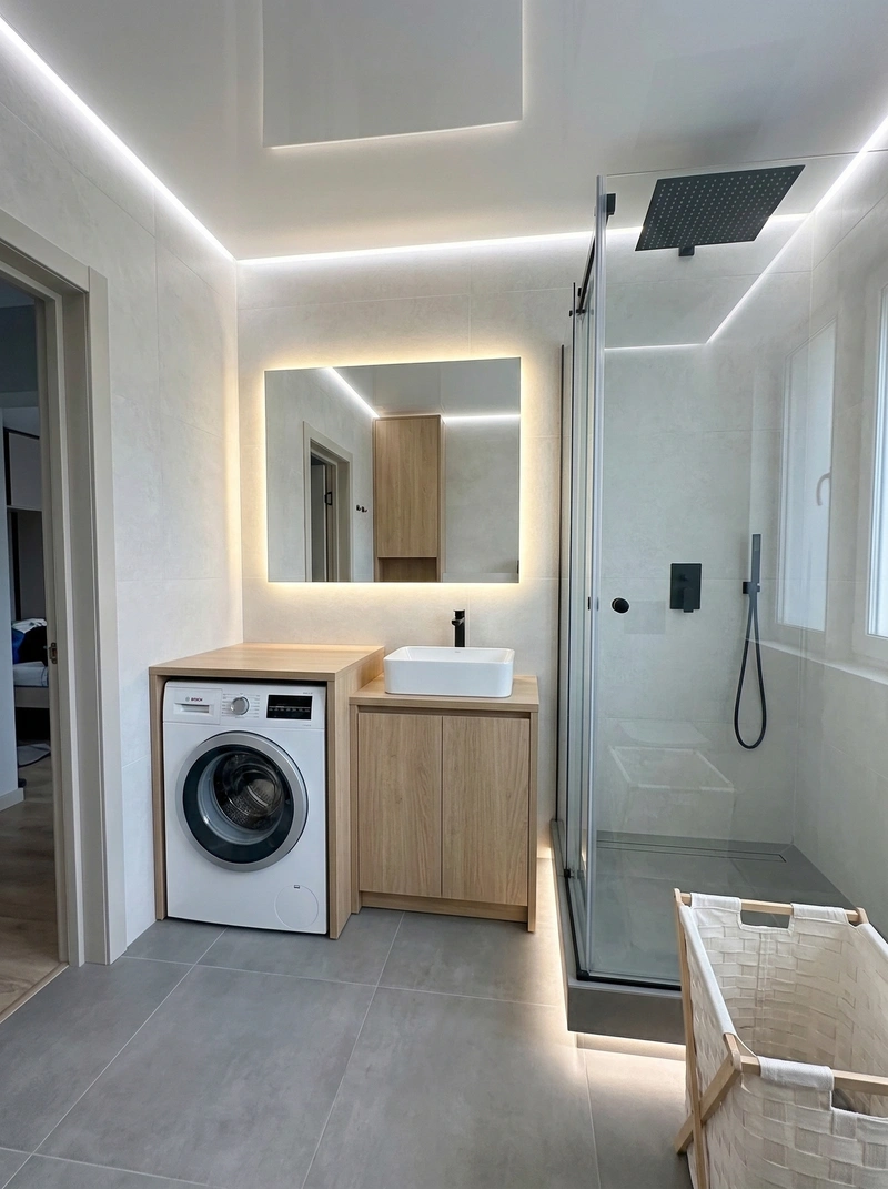 Дизайн ванной в стиле Без стиля — фото интерьера от нейросети RoomGPT