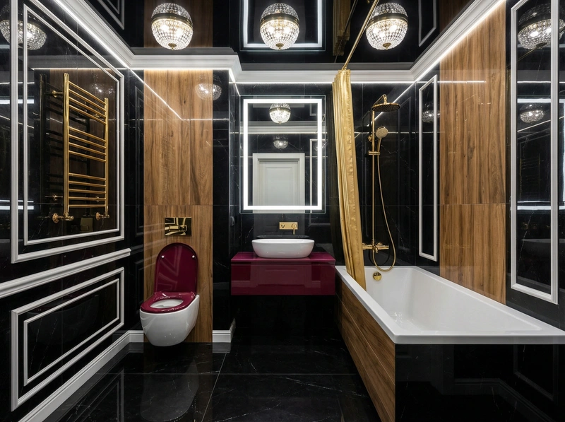 Дизайн интерьера в стиле Классика — Ванная от нейросети RoomGPT