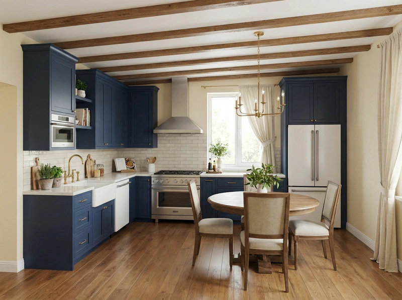 Дизайн кухни в стиле Классика — фото интерьера от нейросети RoomGPT