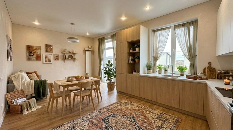 Дизайн кухни в стиле Без стиля — фото интерьера от нейросети RoomGPT