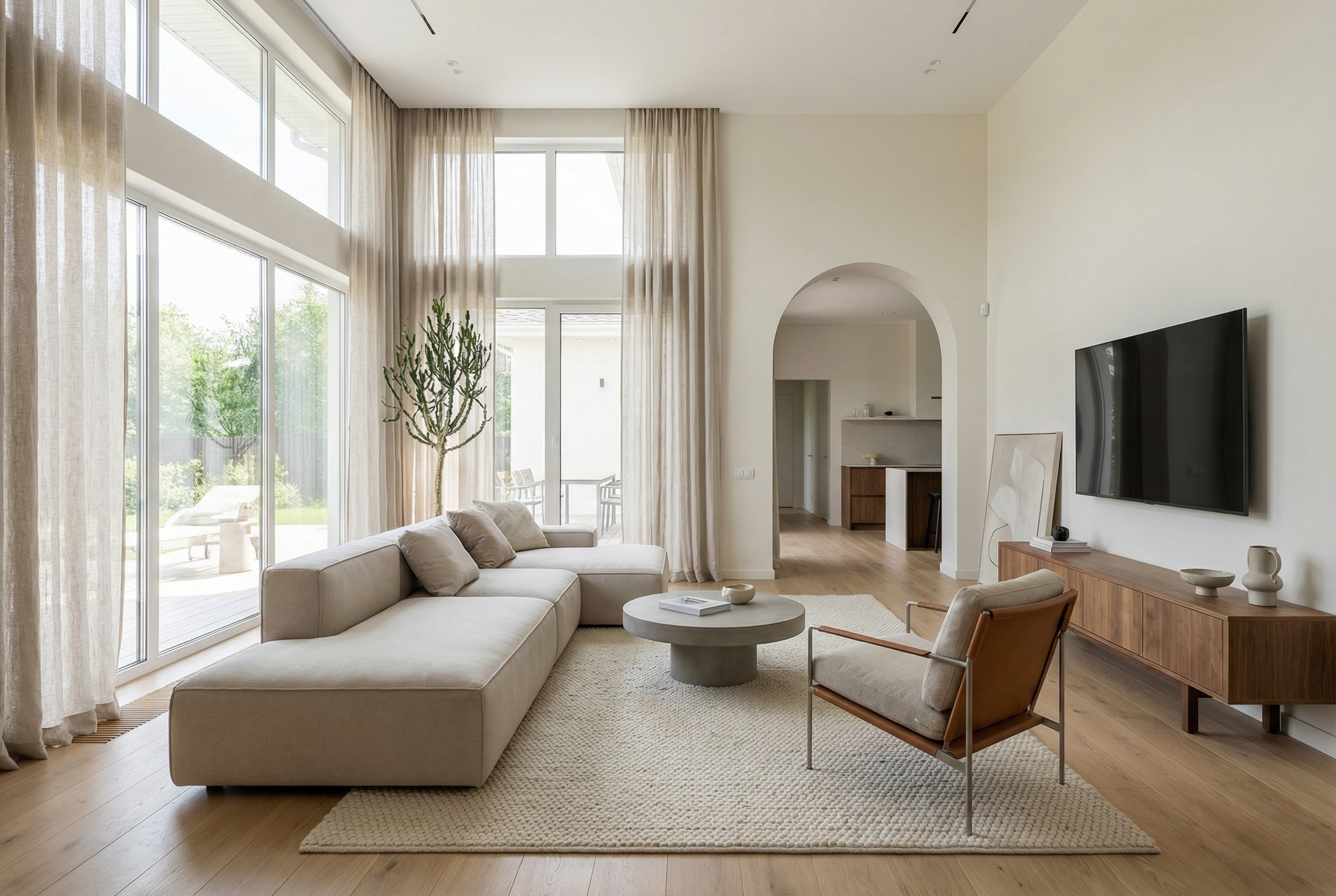 Дизайн гостиной в стиле Минимализм — фото интерьера от нейросети RoomGPT