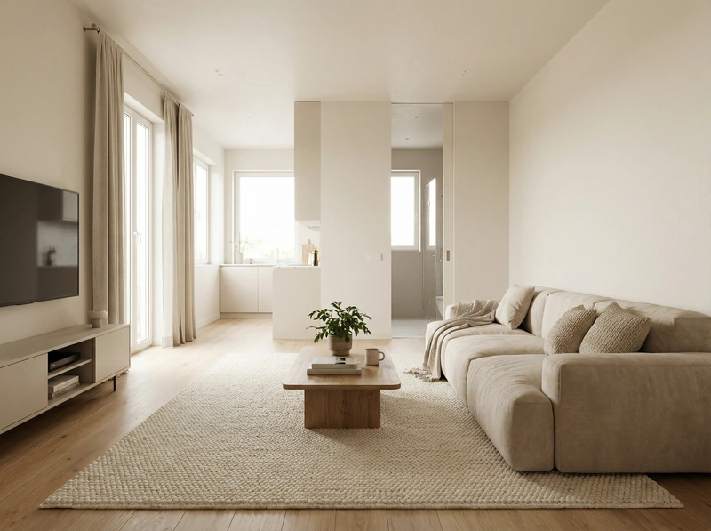 Дизайн интерьера в стиле Хюгге — Гостиная от нейросети RoomGPT