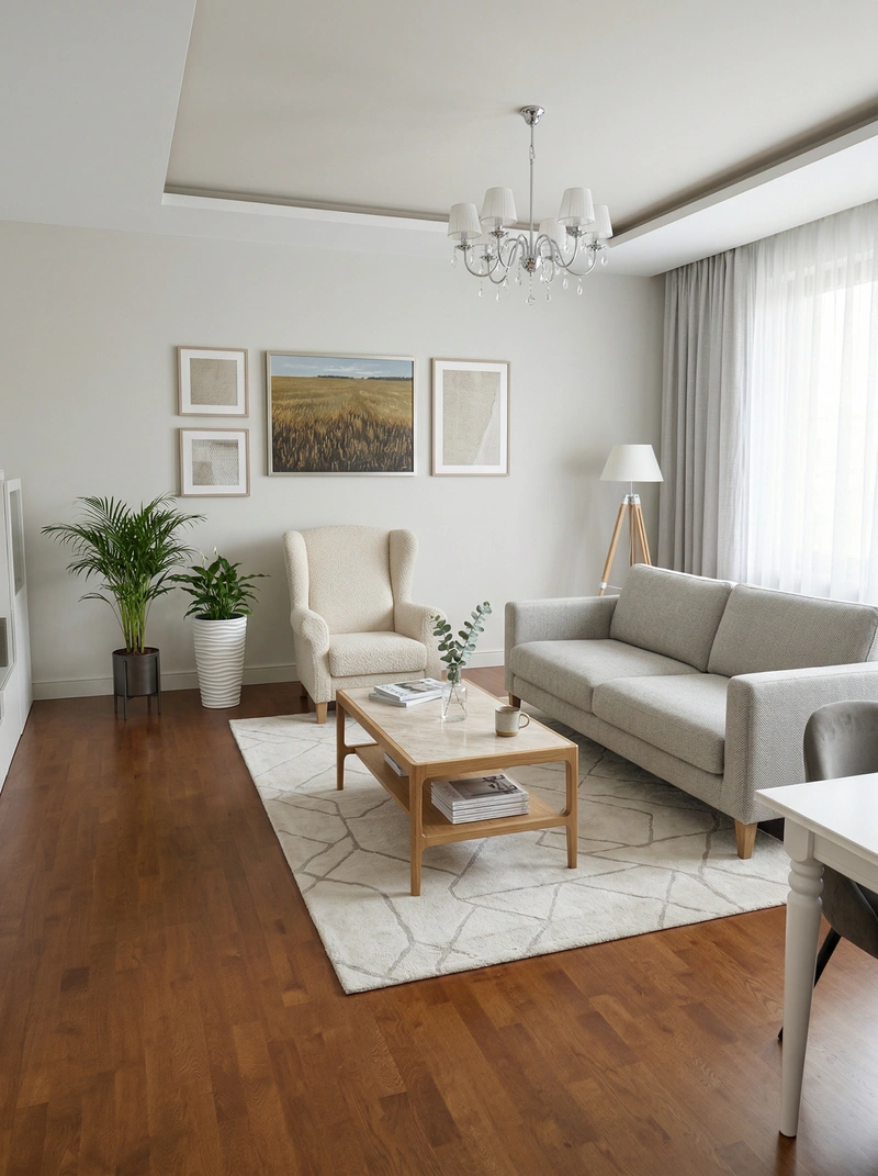 Дизайн интерьера в стиле Хюгге — Гостиная от нейросети RoomGPT